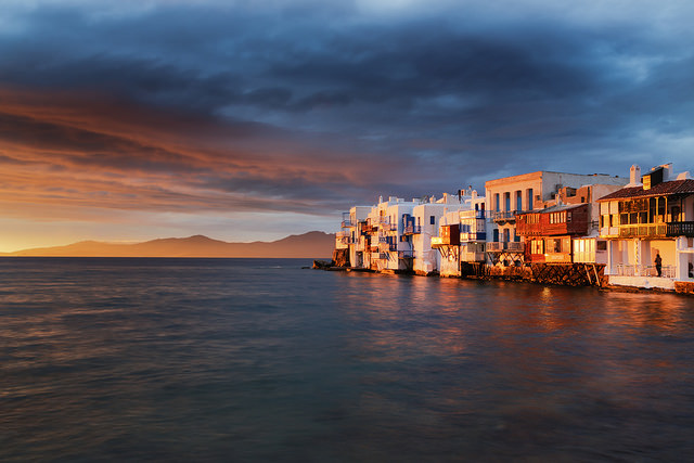 greece mykonos sunset