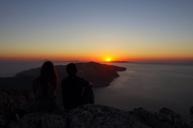 sunset in folegandros