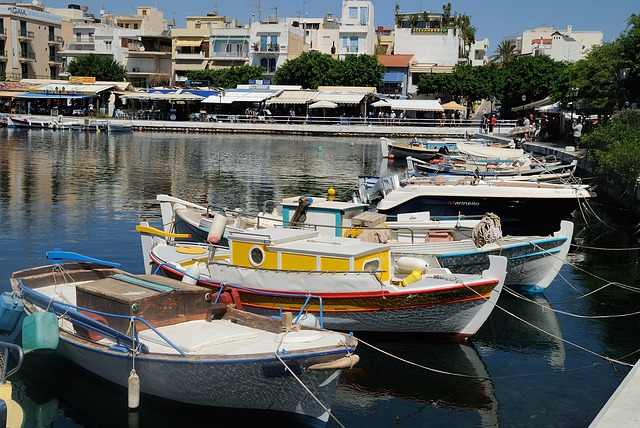 Agios Nikolaos port in Crete